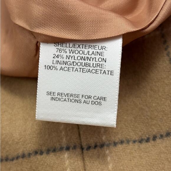 NWT Talbots Women’s Wool Blend Tan Plaid Wrap Skirt Size 16 - Picture 6 of 9